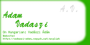 adam vadaszi business card