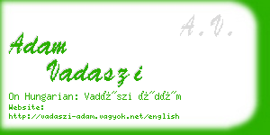 adam vadaszi business card